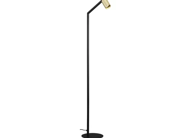 staanlamp zwart/goud excl. 1xLED