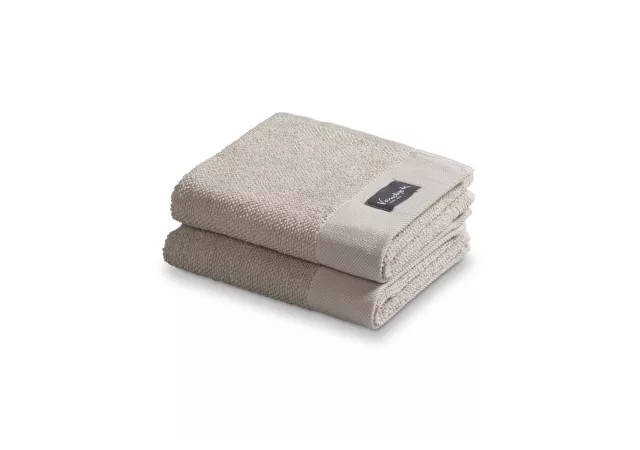 Gastendoek Home towel Uni stone 30x50cm - vandyck