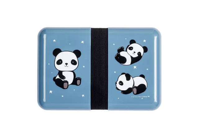 Lunch box panda blauw