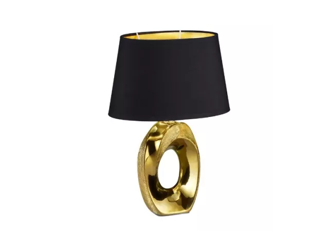 Tafellamp Taba zwart/goud (excl. Lamp)