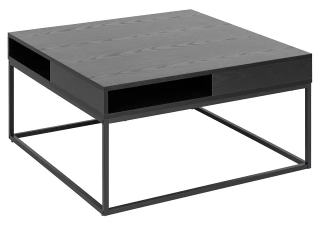 Salontafel zwart vierkant (80 x 80 cm)
