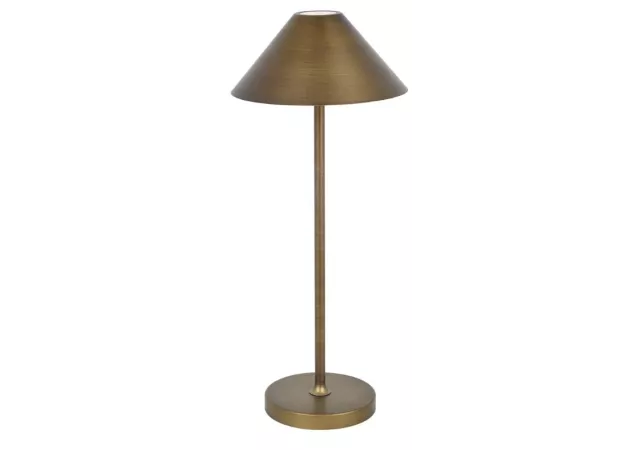 tafellamp brons Incl. LED 3W oplaadbaar