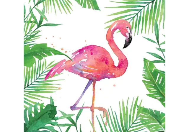 Servetten tropical flamingo (33x33)