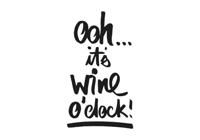 Servetten wine o'clock (33x33)