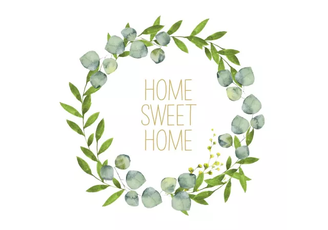 Servetten home sweet home (33x33)