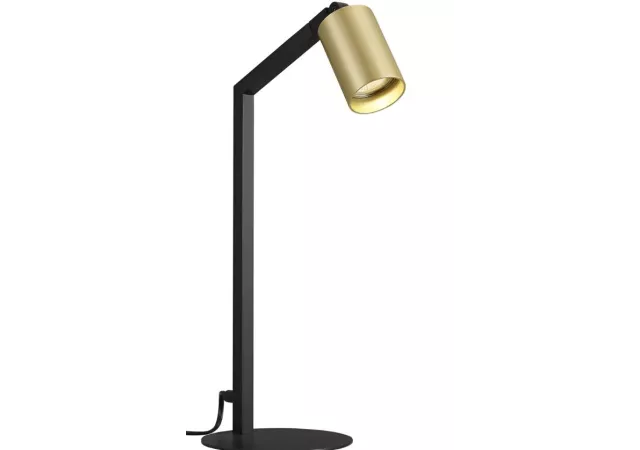 Bureaulamp zwart/goud (excl. LED)