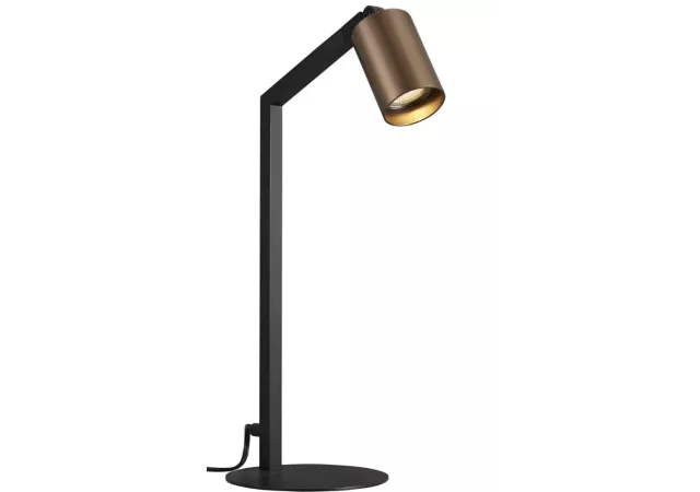 bureaulamp zwart/brons (excl. LED)
