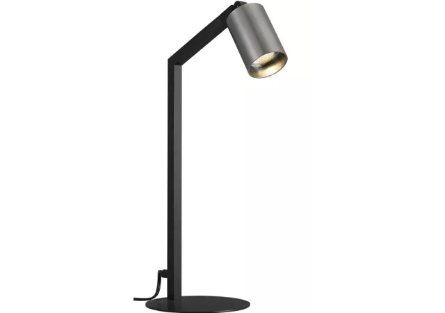 Bureaulamp zwart/staal (excl. LED)