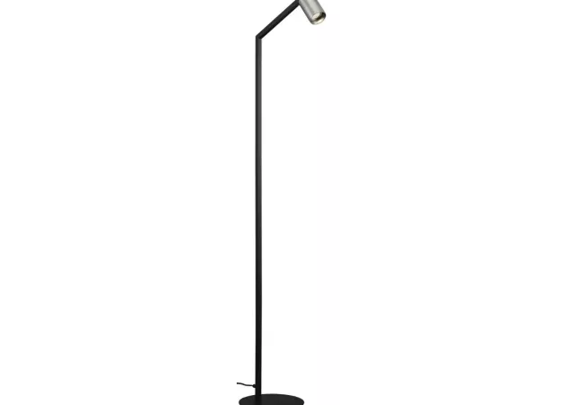 staanlamp zwart/staal (excl. LED)