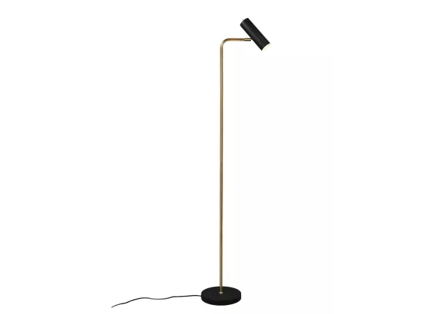 Marley staanlamp messing/zwart (excl. led)