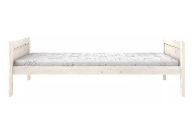 Basisbed whitewash met luxe lattenbodem (90x200cm)