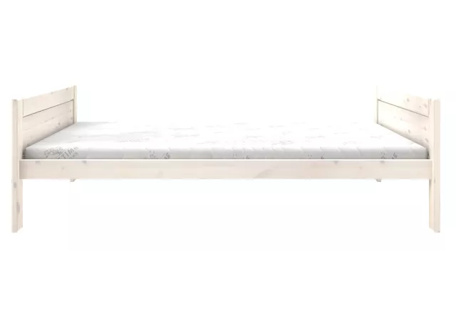 Basisbed whitewash met luxe lattenbodem (120x200cm)