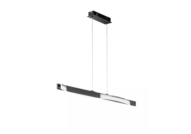 Hanglamp zwart/acryl wit (incl. led)
