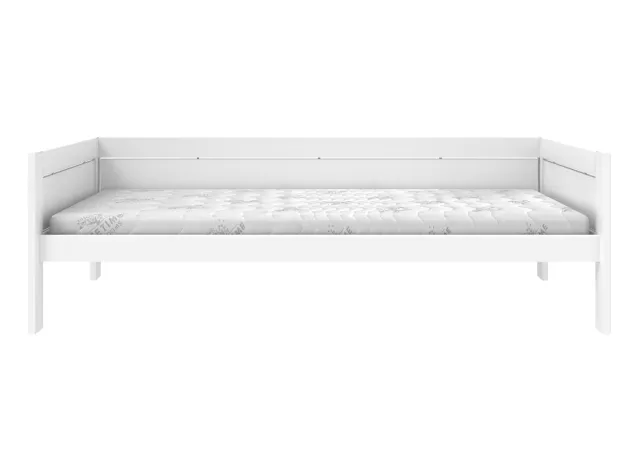 Basisbed witgelakt met rolbodem (90x200cm)