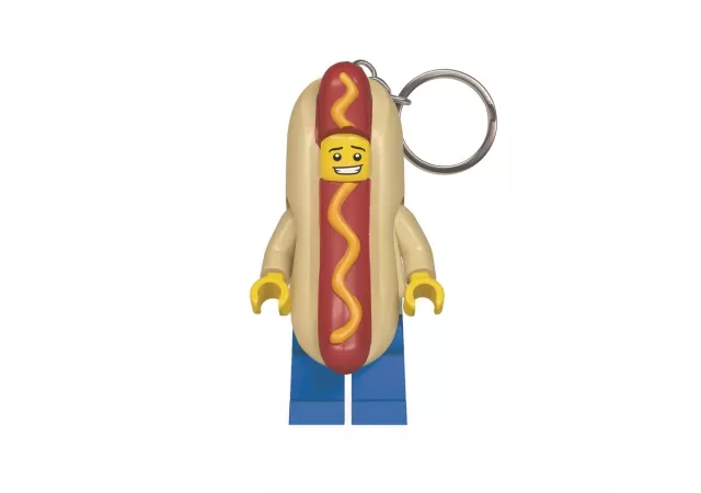 Lego sleutelhanger hot dog incl. 2 batterijen