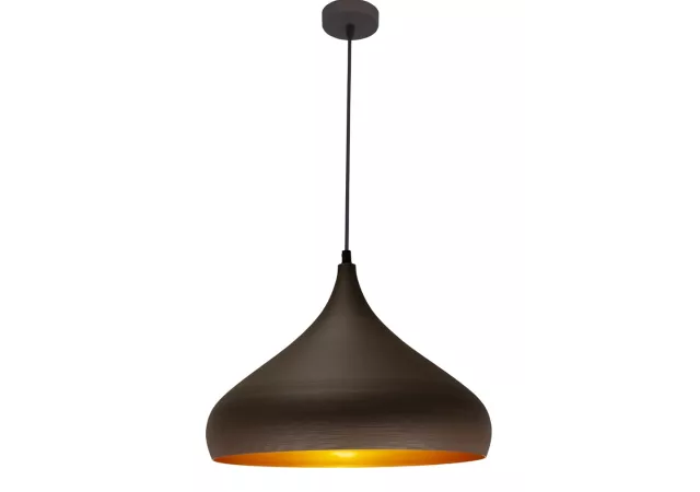 Hanglamp 42cm bruin/goud (excl. LED)
