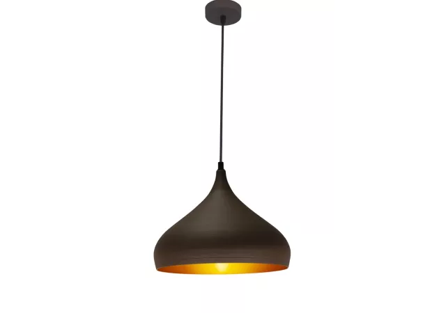Hanglamp 32cm bruin/goud (excl. LED)