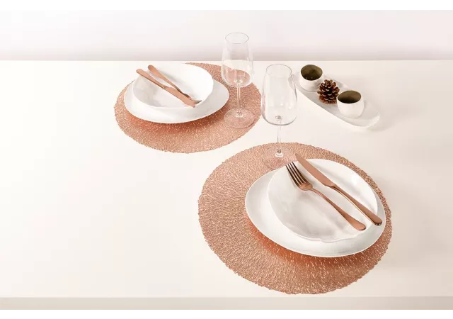 Capelinni placemat rosegold (diam:38cm)