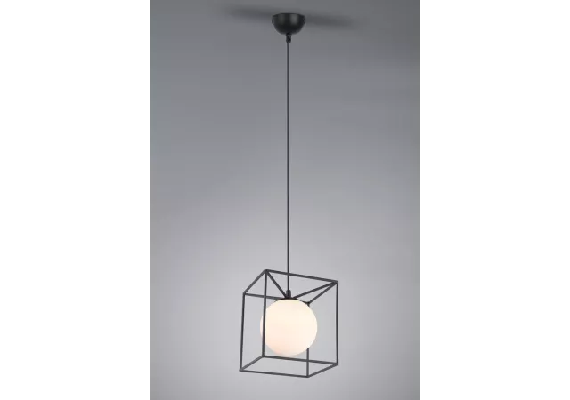 Hanglamp Gabbia-1 zwart/wit (excl. LED)