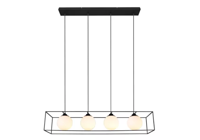 Hanglamp Gabbia-4 zwart/wit (excl. LED)