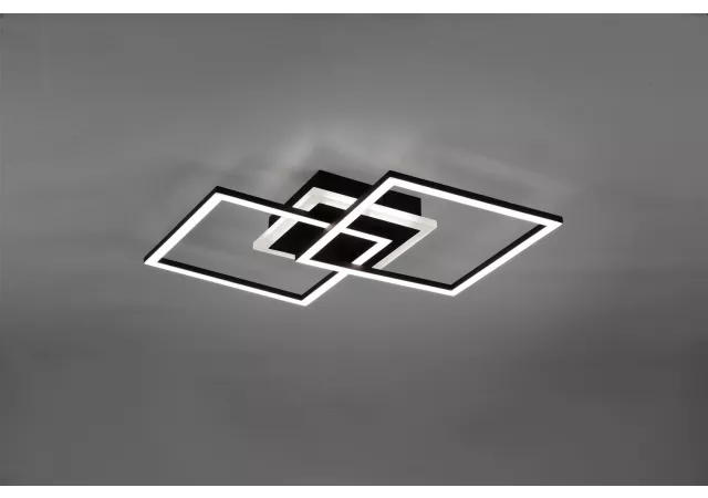 Venida plafondlamp vierkant zwart (incl. led)