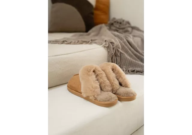 Pantoffels Snuggs cognac maat 40/41