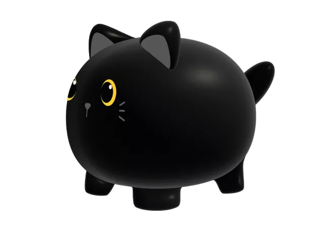 Spaarpot zwarte kat