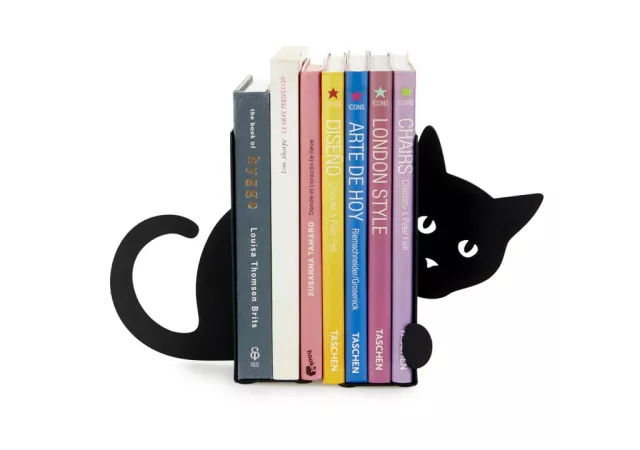 Boekensteun kat zwart